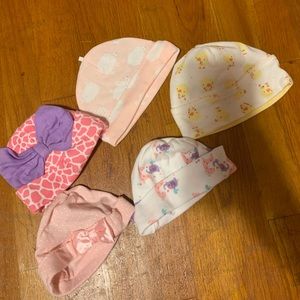5 newborn-6 Mo hats!